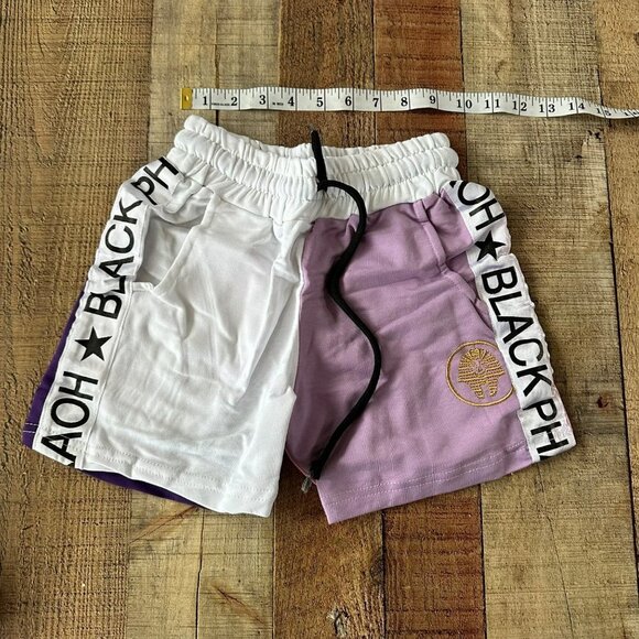 Black Pharaoh Womens Sweat suite set short sleeve top short joggers pink purple - Picture 9 of 16